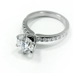 Ben Lee custom engagement ring render side view in Engagement Rings in Ermington