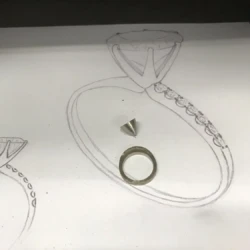 Ben Lee engagement ring band and setting layout in Engagement Rings in Ermington