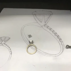 Ben Lee engagement ring components before assembly in Engagement Rings in Ermington