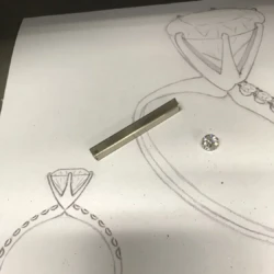 Ben Lee engagement ring design and components layout in Engagement Rings in Ermington