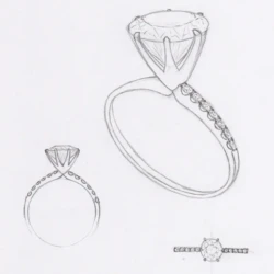 Ben Lee engagement ring design sketch in Engagement Rings in Ermington