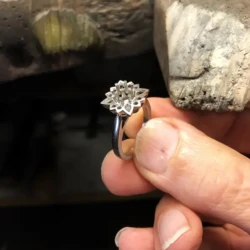 Chris Amy engagement ring polishing process in Engagement Rings in Ermington