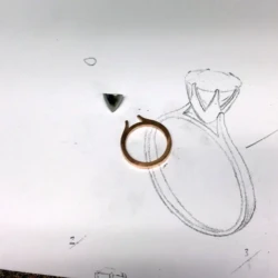 Daniel Jakstas engagement ring band and gemstone layout in Engagement Rings in Ermington