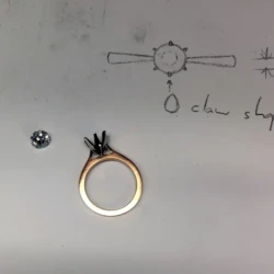 Daniel Jakstas engagement ring components before final setting in Engagement Rings in Ermington