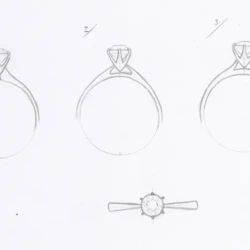 Daniel Jakstas engagement ring design profile sketches in Engagement Rings in Ermington